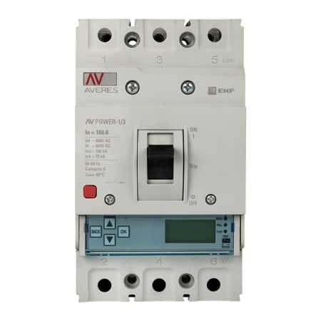 Автоматический выключатель AV POWER-1/3 160А 100kA ETU6.0 EKF AVERES