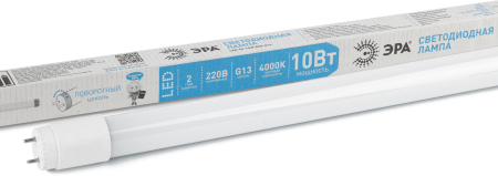 LED T8-10W-840-G13-600mm  Лампа светодиодная ЭРА STD LED T8-10W-840-G13-600mm G13 10 Вт поворотный трубка стекло нейтральный белый свет