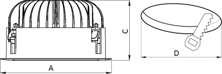 DL POWER LED 60 D80 EM 4000K светильник