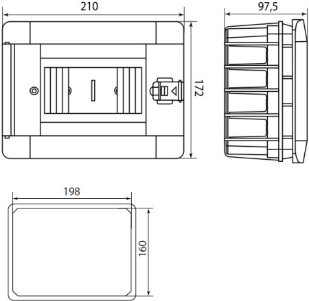 Бокс ЩРВ-Пм-8 модулей встраиваемый пластик IP41 TDM