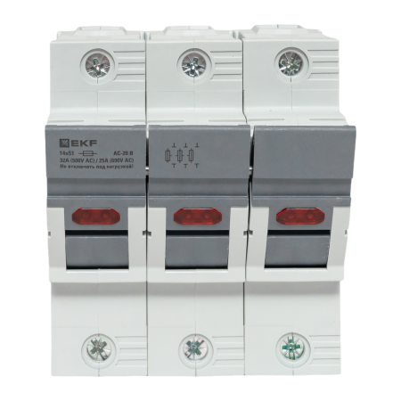 Предохранитель-разъединитель DF 14х51 3Р (тип ПВЦ)  EKF