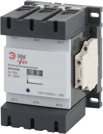 KKT50-150-230-10-E  Контактор КТИ-5150 ЭРА PRO KKT50-150-230-10-E 150А 230В/АС3