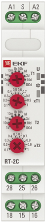 Реле времени (2 регулир. порога времени 2 исп. конт.) RT-2C 12-240В EKF PROxima