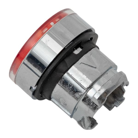 Исполнительный механизм кнопки XB4 красный плоский возвратный без фиксации, с подсветкой IP65 EKF