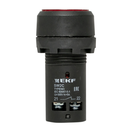 Кнопка SW2C-10D с подсветкой красная NO EKF PROxima