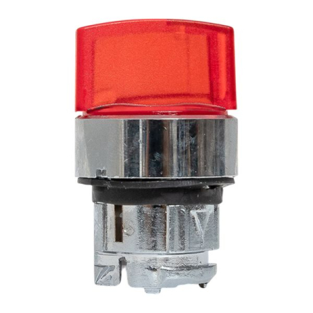 Исполнительный механизм переключателя ХB4 красный на 2 положения с фиксацией, с подсветкой с короткой ручкой IP65 EKF