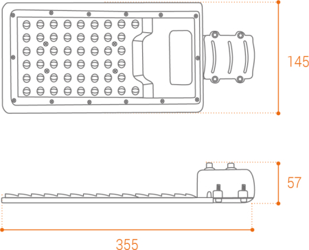Уличный светильник WOLTA STL-50W/04 50Вт 5700К IP65 5000лм 367×160×74мм