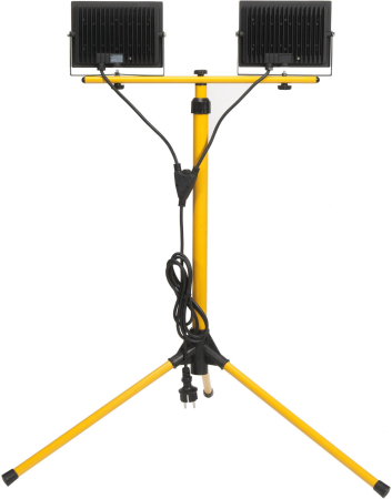 Прожектор LED СДО 06-2x50Ш штатив 6500К IP65 черный IEK