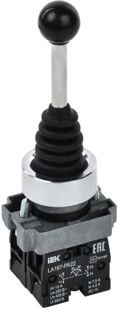 Джойстик LA167-PA22 2 полож. 2з без фиксации черный IEK