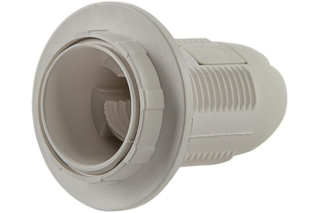 Патрон Е27-ППК пластиковый с прижимным кольцом IN HOME