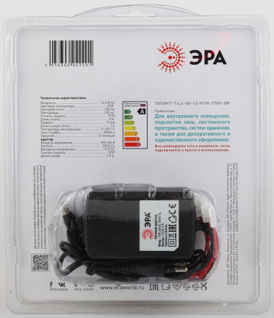 Светодиодные ленты_49 напр  ЭРА 5050kit-14,4-60-12-IP20-2700-5m