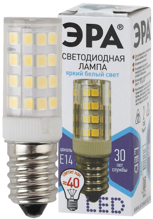 Лампы СВЕТОДИОДНЫЕ СТАНДАРТ LED T25-5W-CORN-840-E14  ЭРА (диод, капсула, 5Вт, нейтр, E14)