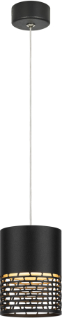 Светильник подвесной (подвес) ЭРА PL29 BK цоколь GX53 потолочный цилиндр черный