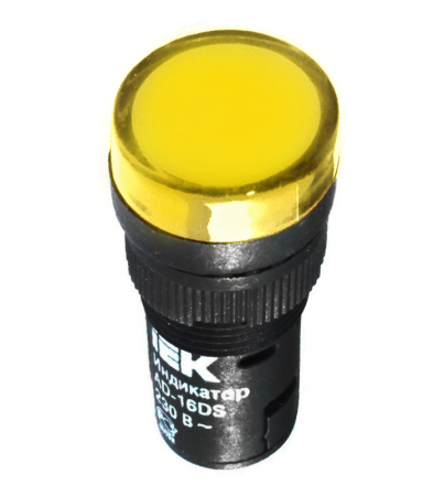 Лампа AD16DS(LED)матрица d16мм желтый 230В AC IEK