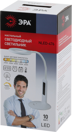 Светильники настольные  ЭРА NLED-476-10W-W белый наст.светильник