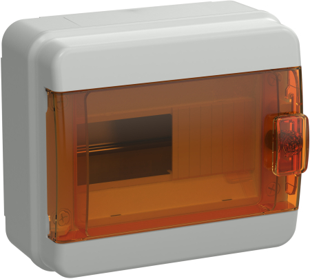 TEKFOR Корпус пласт. КМПн-8 IP65 оранж. прозр. дверь IEK