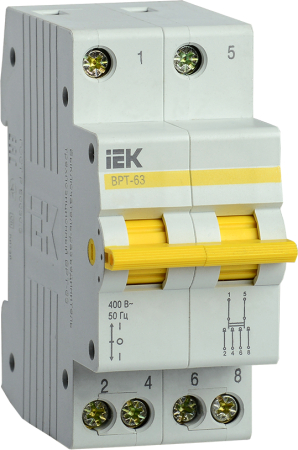 Выключатель-разъединитель трехпозиционный ВРТ-63 2P 32А IEK