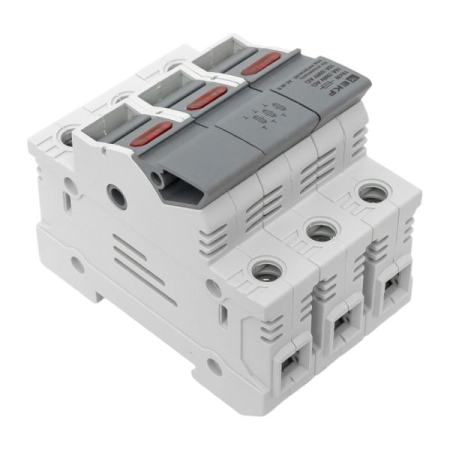 Предохранитель-разъединитель DF 10х38 3Р (тип ПВЦ)  EKF