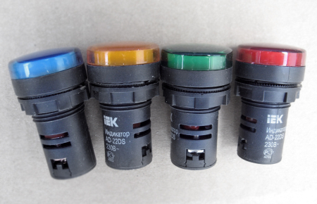 Лампа AD22DS(LED)матрица d22мм красный 36В AC/DC IEK