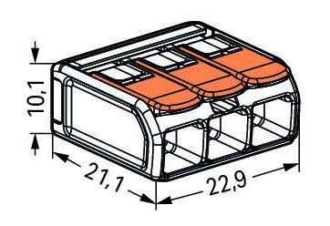 Универсальные компактные клеммы 221-613 (WAGO)