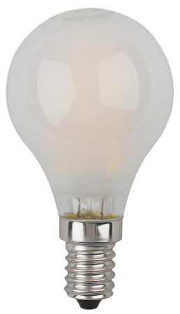 Лампа светодиодная Эра F-LED P45-7W-827-E14 frost (филамент, шар мат., 7Вт, тепл, E14)