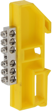 NO-222-90-1  Шина ЭРА NO-222-90-1 PE земля на DIN-изоляторе ШНИ-6х9-6 никелированная Д-Желтый