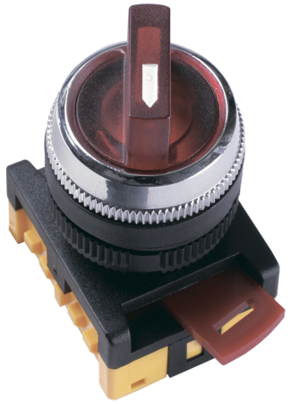 Переключатель АNСLR-22-3 на 3 фикс.полож.красный неон/240В I-O 1з+1р IEK