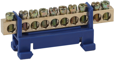 NO-222-77-1  Шина ЭРА NO-222-77-1 N ноль в изоляторе типа стойка ШНИ 6х9-10-Д-Синий