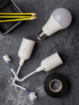 Патрон Е27 подвесной с клеммной колодкой пластик белый EKF PROxima