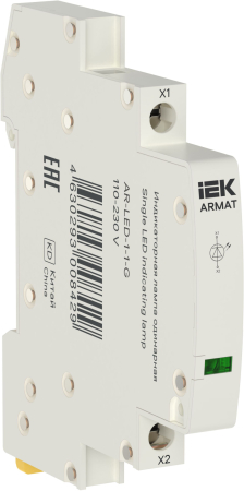 ARMAT Лампа инд. одинарная LED 110-230В AC зел. IEK