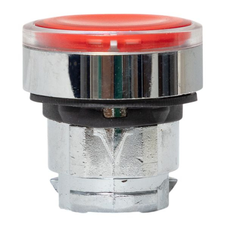 Исполнительный механизм кнопки XB4 красный плоский возвратный без фиксации, с подсветкой IP65 EKF