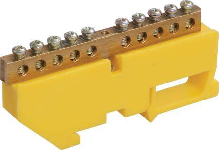 Шина PE "земля" на DIN-изол ШНИ-8х12-14-Д-Ж IEK