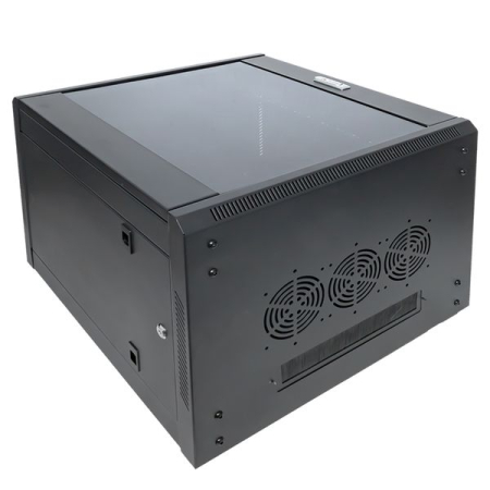 Шкаф настенный 19" TERACOM PRO 12U 600х450 мм дверь стеклянная с замком-ручкой чёрный
