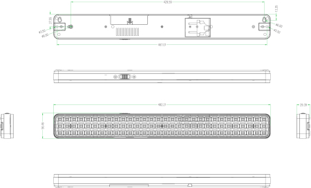 DBA-107-0-20 9Вт 450x55x30 240 мин в режиме эконом