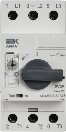 ARMAT Авт. выкл. защиты двигателя A1 GV2P 0,1-0,16А IEK