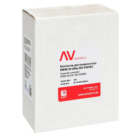 Контактор для конденсатора КМЭК 15 кВАр 230В 1NО+1NC EKF AVERES