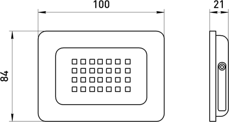 Прожекторы Eco  ЭРА LPR-041-1-65K-020 20Вт 1400Лм 6500К датчик движения нерегулируемый 122x75x35
