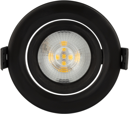 Светильник KL LED 22A-5 4K BK  ЭРА Светильник ЭРА светодиодный круглый поворотн. LED SMD 5W 4000K, ч