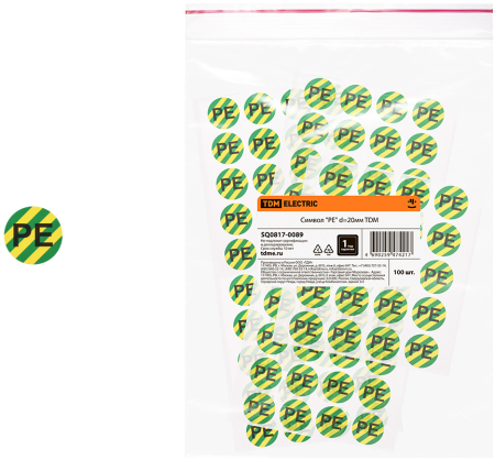 Символ "PE" d=20мм TDM