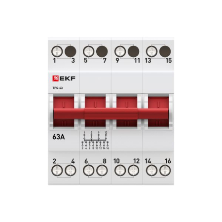 Трехпозиционный переключатель ТПС-63 4P 63А EKF PROxima