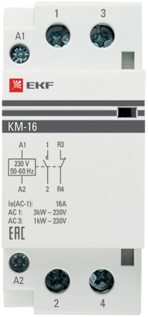 Контактор модульный КМ 16А NО+NC (2 мод.) EKF PROxima