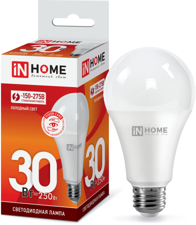 Лампа светодиодная LED-A70-VC 30Вт 230В Е27 6500К 2700Лм IN HOME