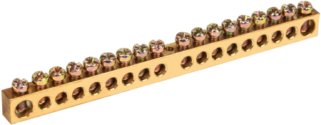 Шина PEN "земля-ноль" 8х12мм 18/1 (18групп/креп по цент) IEK