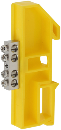 NO-222-89-1  Шина ЭРА NO-222-89-1 PE земля на DIN-изоляторе ШНИ-6х9-4 никелированная Д-Желтый