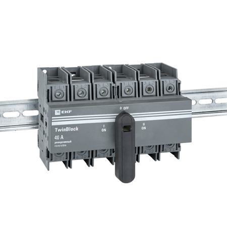 Рубильник   40A 3P реверсивный c рукояткой для прямой установки TwinBlock EKF