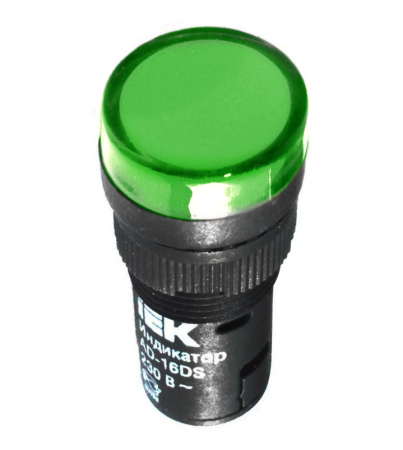 Лампа AD16DS(LED)матрица d16мм зеленый 24В AC/DC IEK