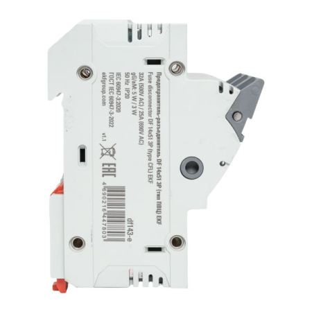 Предохранитель-разъединитель DF 14х51 3Р (тип ПВЦ)  EKF