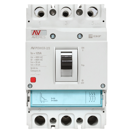 Автоматический выключатель AV POWER-2/3 125А 35kA TR