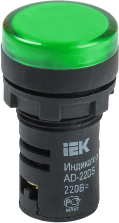Лампа AD22DS(LED)матрица d22мм зеленый 110В AC/DC IEK