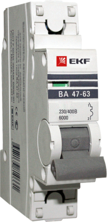 Автоматический выключатель 1P 50А (D) 4,5kA ВА 47-63 EKF PROxima